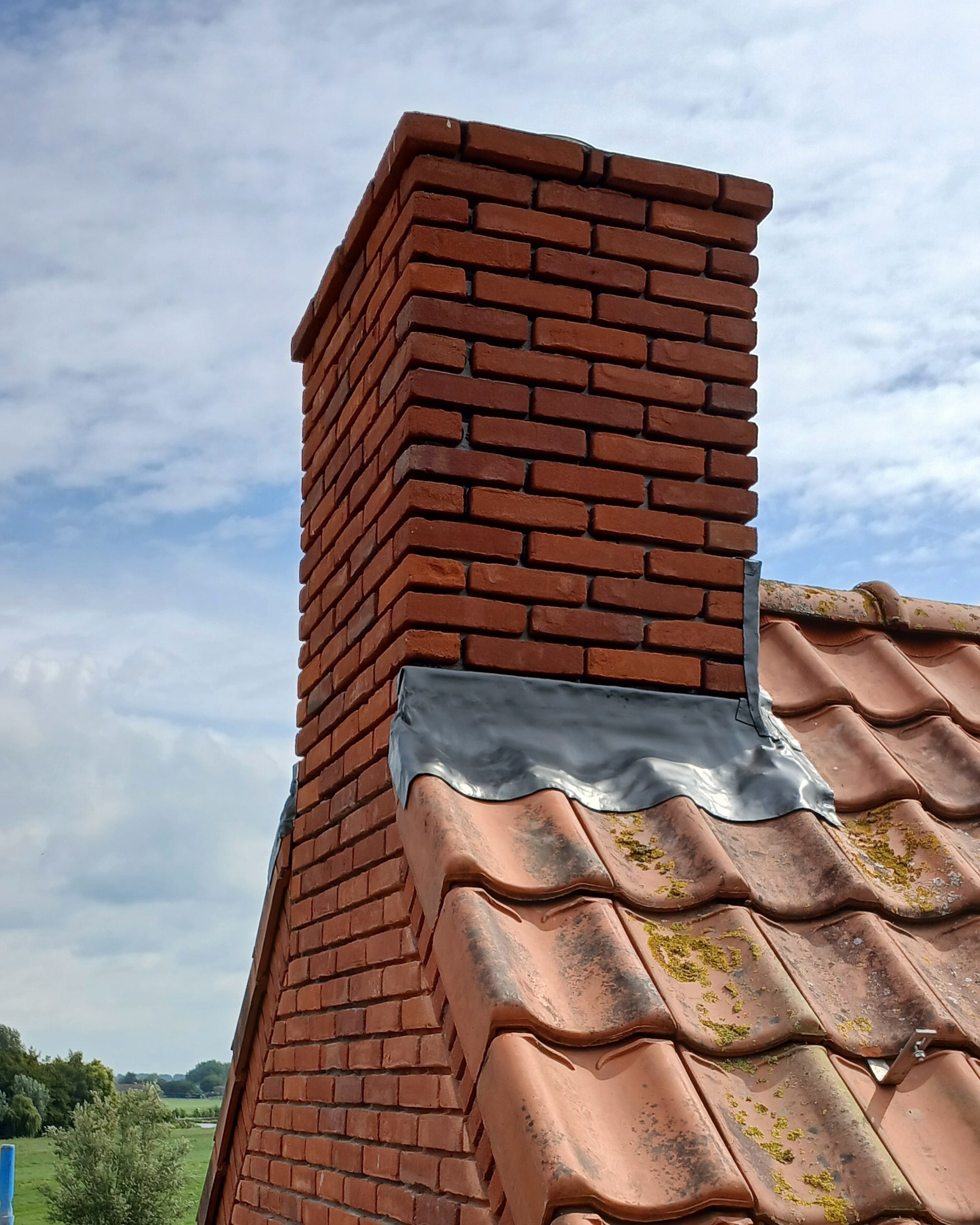 prefab nok-topgevel schoorsteen