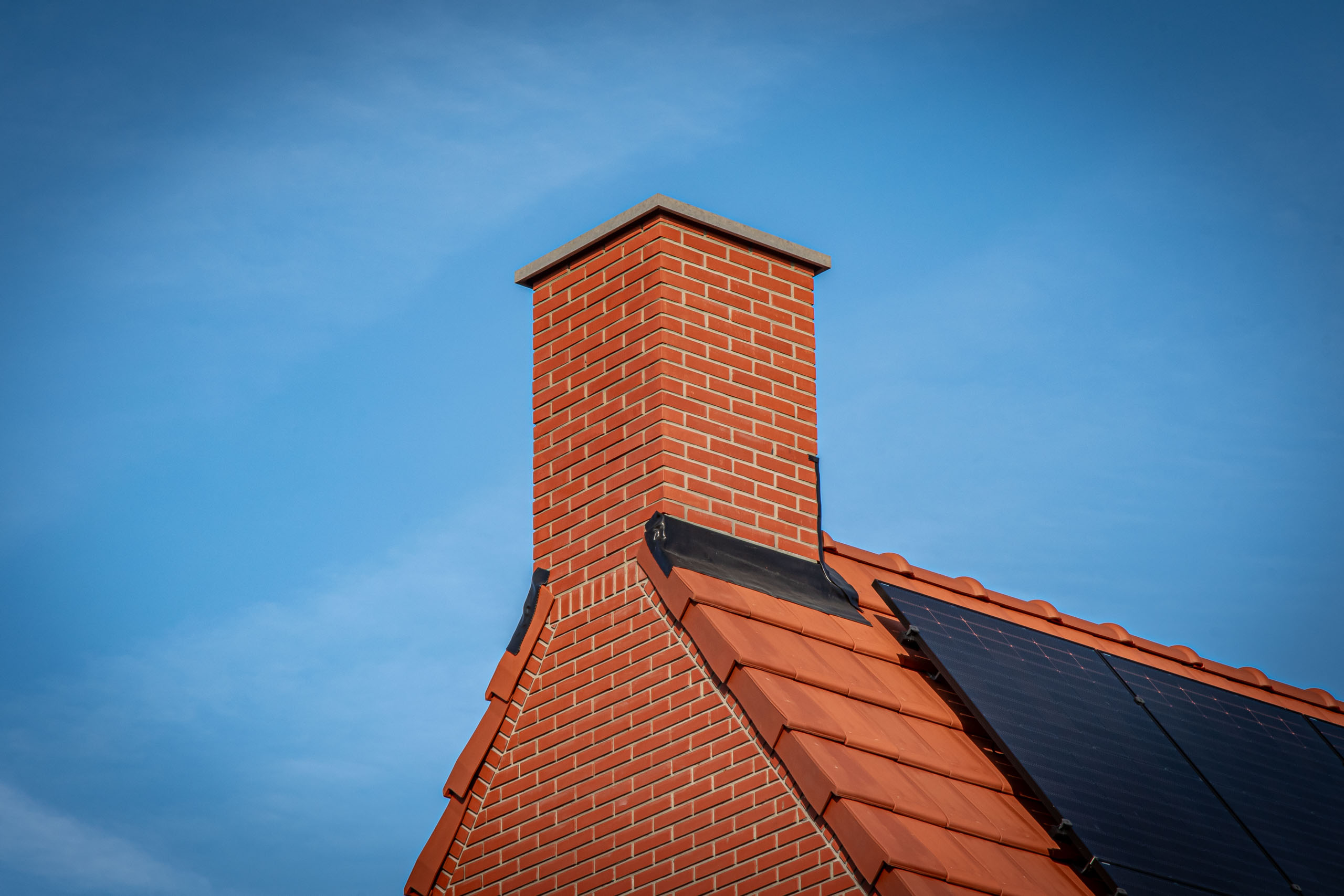 Prefab schoorsteen voor woningcorporatie