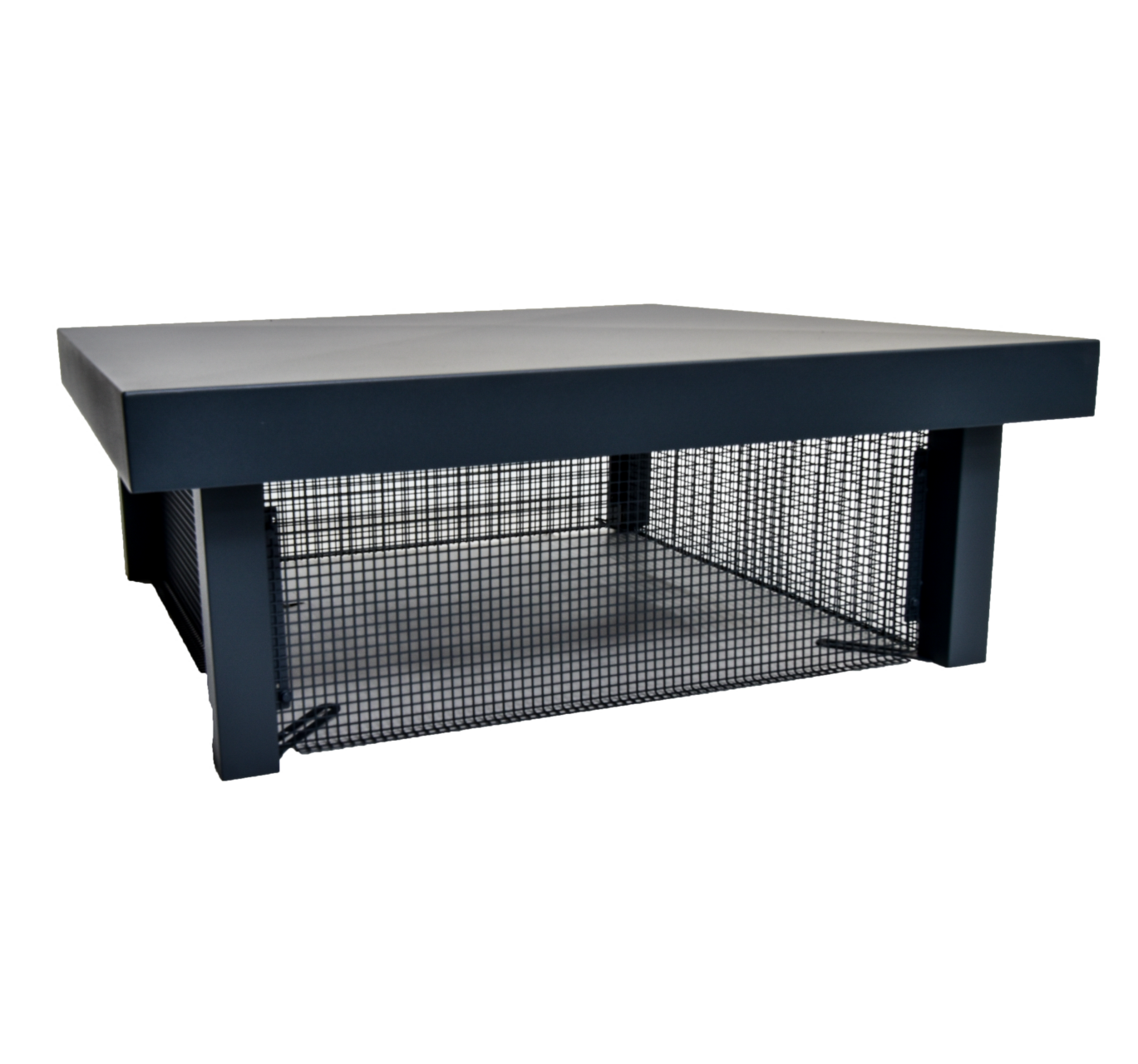 RVS enkele kap met vonkengaas schoorsteenkap