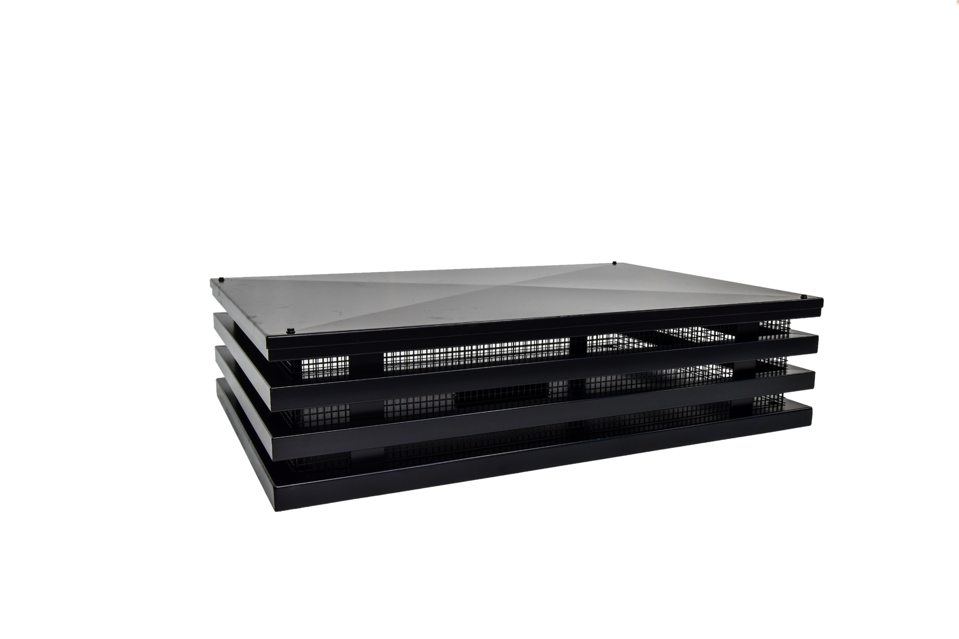 RVS lamellenkap schoorsteenkap